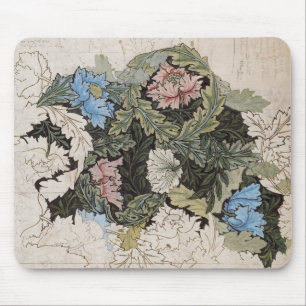 Art nouveau william morris blommigt (andningsskiss musmatta