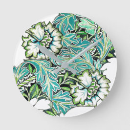 Art nouveau william morris blommigt illustration rund klocka