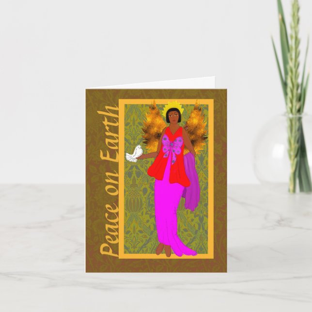 Art nouveau William Morris julkort Helgdag Card Tack Kort (Framsida)