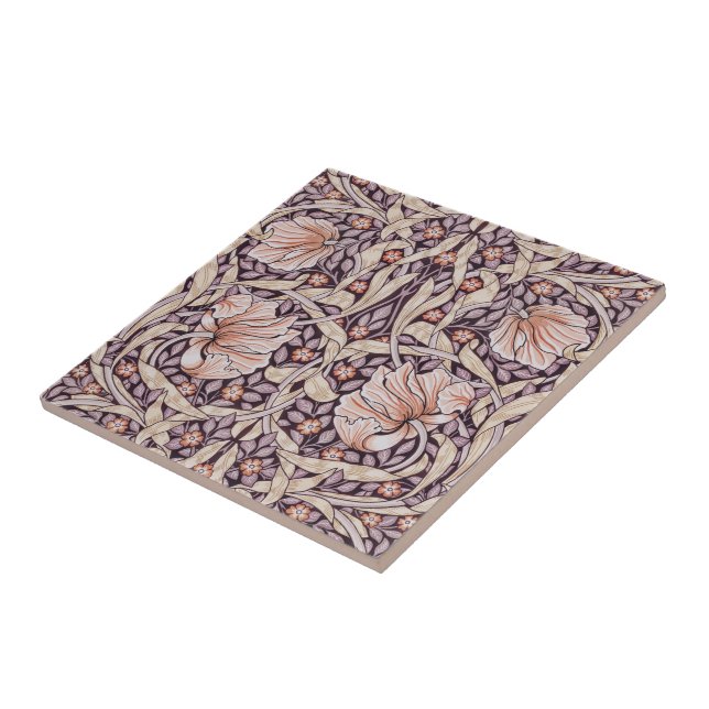 Art nouveau,William Morris pimpernel blommigt desi Kakelplatta (Sidan)