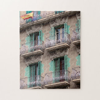 Art nouveau Windows - Barcelona, Spanien Pussel