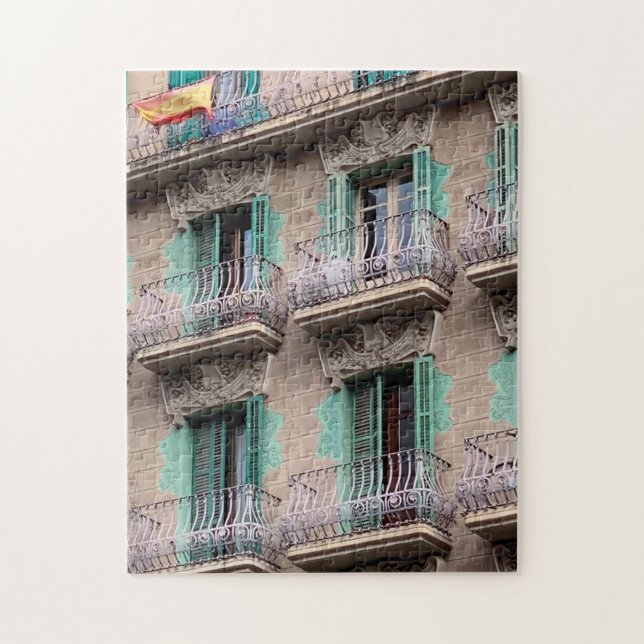Art nouveau Windows - Barcelona, Spanien Pussel (Vertikal)