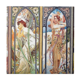 Art nouveau Windows Kakelplatta