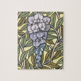 Art nouveau wisteria flower pattern pussel
