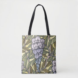 Art nouveau wisteria flower pattern tygkasse