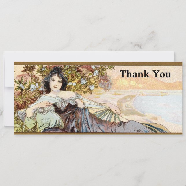 Art nouveau Woman av Alphonse Mucha Template (Framsida)