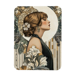 Art nouveau Woman Magnet
