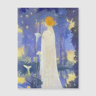 Art nouveau Woman med Calla Lilies