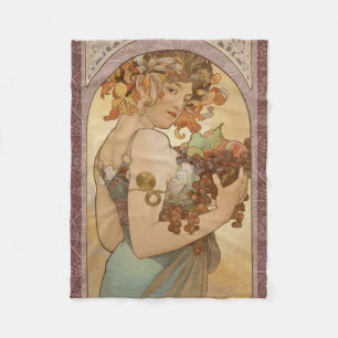 Art nouveau Woman Mucha BeSnyval Fleecefilt