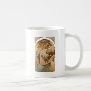 Art nouveau Woman Mucha BeSnyval Kaffemugg