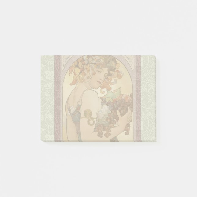 Art nouveau Woman Mucha BeSnyval Post-it Block (Framsida)