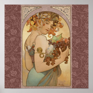 Art nouveau Woman Mucha BeSnyval Poster