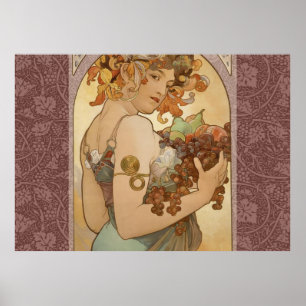 Art nouveau Woman Mucha BeSnyval Poster