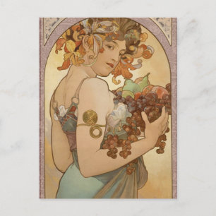 Art nouveau Woman Mucha BeSnyval Vykort