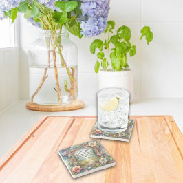 Art nouveau Woodland Blommigt John 14:6 Scripture Stenunderlägg