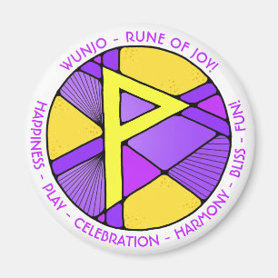 Art Nouveau Wunjo Runmagnet - GLÄDJE! Magnet