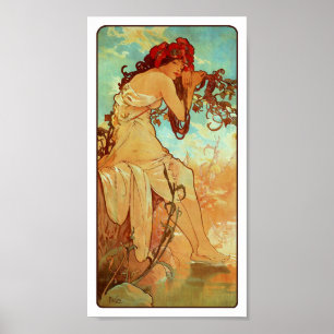 Art nouveauaffisch - Mucha - sommar Poster