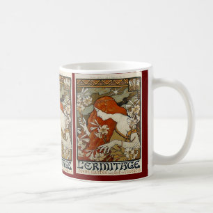 Art nouveaudam & liljamugg kaffemugg