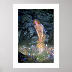 Art nouveaufantasitryck 20x20 poster
