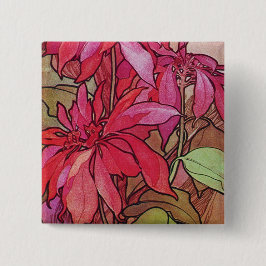 Art nouveaujulstjärnajulen knäppas klämmer fast knapp