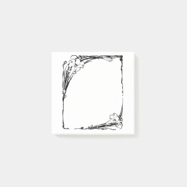 Art nouveauliljan postar det noterar post-it block (Framsida)