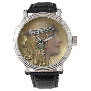 Art nouveaumedaljong armbandsur