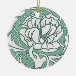 Art nouveaupionprydnad julgransprydnad keramik