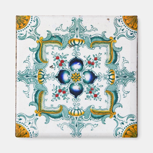 Art nouveau's Majolica Tiles Magnet (Framsidan)