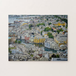 Art nouveaustad Alesund, norgepussel Pussel