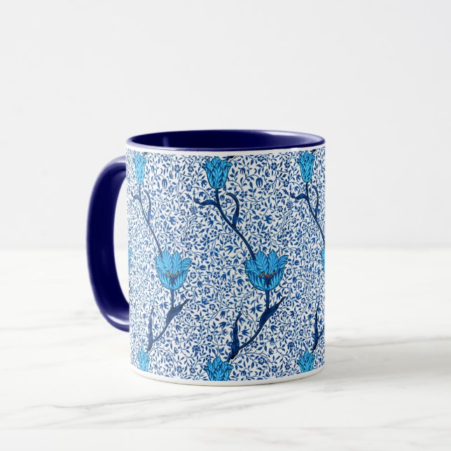 Art nouveautulpandamast, koboltblått mugg (Framsida vänster)