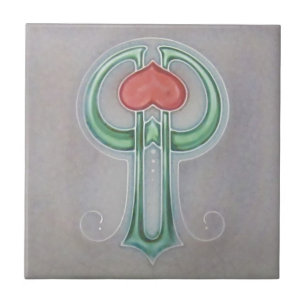 Art nouveauvintagedesignen Backsplash belägger me Kakelplatta