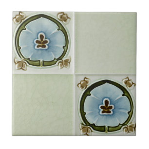 Art nouveauvintagedesignen Backsplash belägger me Kakelplatta