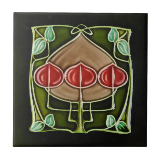 Art nouveauvintagedesignen Backsplash belägger med Kakelplatta