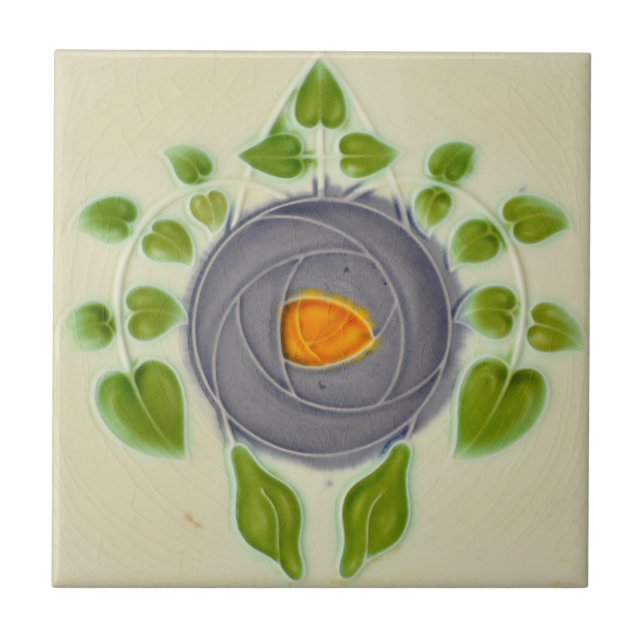 Art nouveauvintagedesignen Backsplash belägger med Kakelplatta (Framsidan)