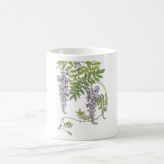 Art nouveauwisteria kaffemugg (Center)