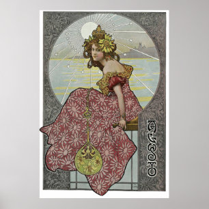 Art Nouveay av Alphonse Mucha Poster