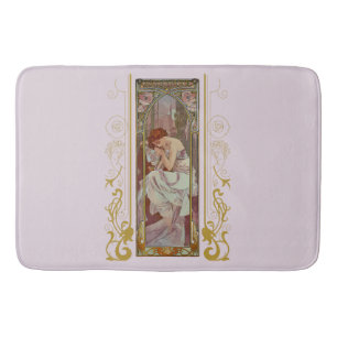 Art Noveau Alphonse Mucha Night's Rest Badrumsmatta