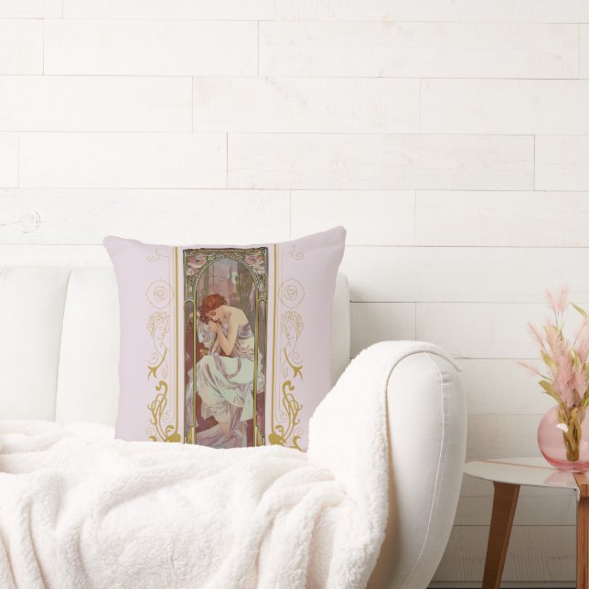 Art Noveau Alphonse Mucha Night's Rest Kudde (Soffa)