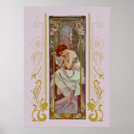 Art Noveau Night's Rest av Alphonse Mucha Poster