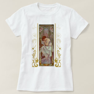 Art Noveau Night's Rest av Alphonse Mucha T Shirt