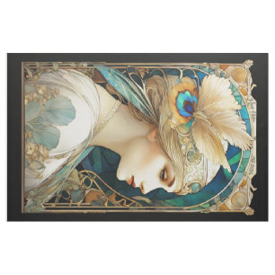 Art Nuovae Victorian Stil Female Quilt Panels Tyg