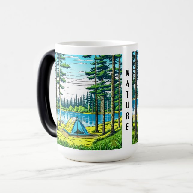 Art och Camping Ai art Magisk Mugg (Framsida vänster)