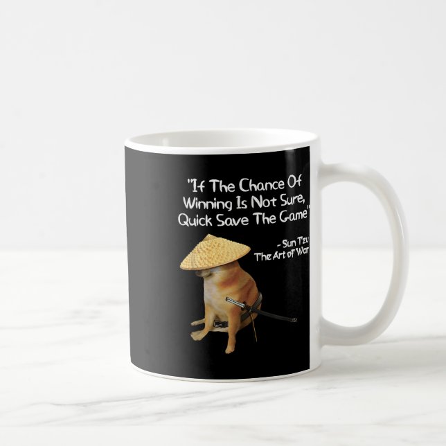 Art of Krig Meme Gamer Gaming Samurai Doge Kaffemugg (Höger)