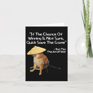 Art of Krig Meme Gamer Gaming Samurai Doge Kort