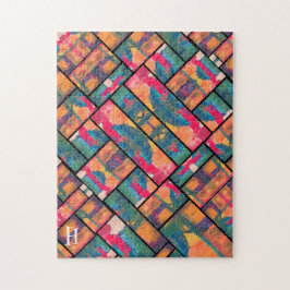 Art Paint Colorful Modern Abstrakt Pussel