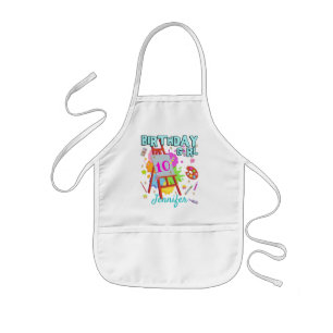 Art Paint Painting Splatter Birthday Girl Matching Barnförkläde