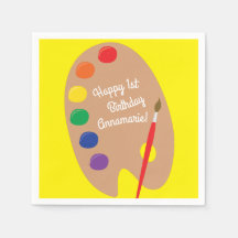 Art Paint Palette Cute 1:a födelsedagen Party