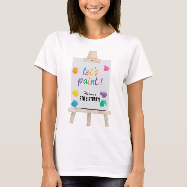 Art Painting Craft Artist Paint Birthday Theme Mam T Shirt (Framsida)
