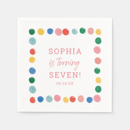 Art Painting Party Girl Painting Birthday Pappersservett