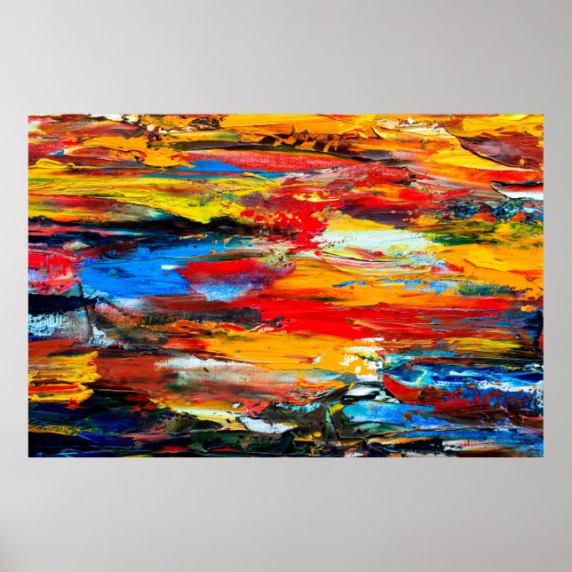 Art painting with palette knifeblack,paris,red,whi poster (Framsidan)